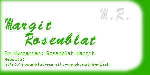 margit rosenblat business card